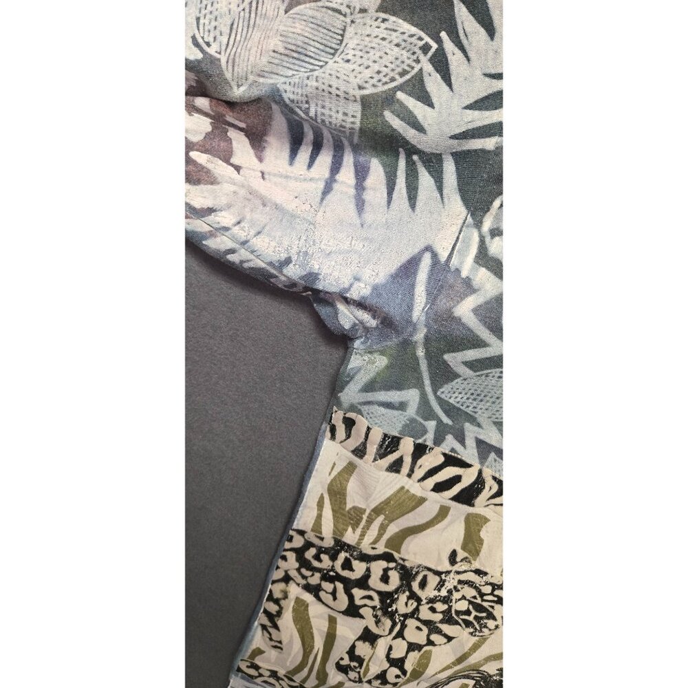 Vintage EZL Marcy n' Me Batik Eclectic Safari Painted All Over Print Graphic T-S - Picture 7 of 11